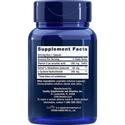 Life Extension Glutathione Cysteine & C Vegetarian Capsules 100