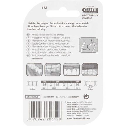 Gum Proxabrush Replacement Brushes Candle 8 St Candle 1.4Mm Iso 4 - Image 3