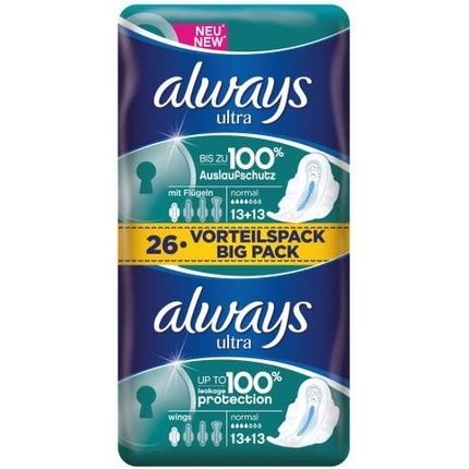 Always Ultra Normal Plus Sanitary Napkins 13 Count