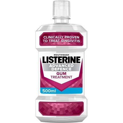 Listerine Advanced Defence Gum Treatment Mouthwash Crisp Mint 500Ml