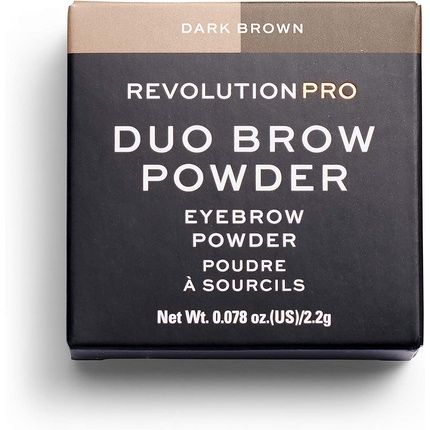 Revolution Pro Duo Eyebrow Brow Powder Dark Brown 2.2G