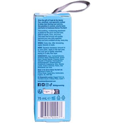 Below The Belt Grooming Fresh & Dry Balls Intimate Deodorant Cool Bauble 75Ml - Image 3