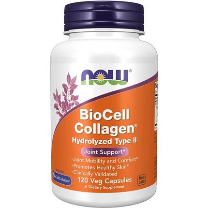 Now Foods Biocell Collagen Hydrolyzed Type Ii 120 Vcaps 130G