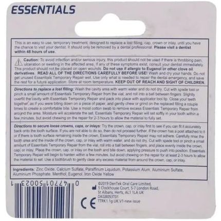 Dentek Dentek Essentials Filling Material White 1 Count