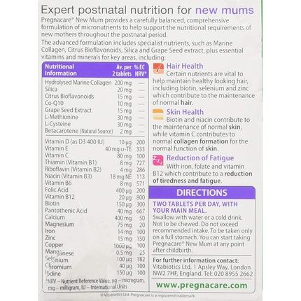 Vitabiotics Pregnacare New Mum 56 Tablets