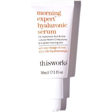 This Works Morning Expert Hyaluronic Serum 30Ml - Youth-Boosting Hyaluronic Acid Serum With Vitamin C And Persian Silk Tree Extract - Hydrating Serum With 2% Hyaluronic Acid To Brighten Skin - Image 3