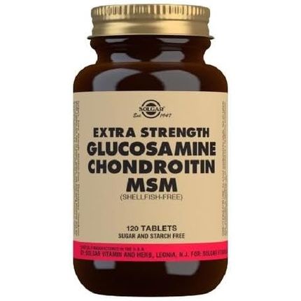 Solgar Extra Strength Glucosamine Chondroitin Msm Tablets - Bone, Joint And Cartilage Care - Shellfish Free - Gluten-Free