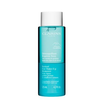 Clarins Instant Eye Makeup Remover 125Ml Twophase Eye Makeup Remover With Alpine Golden Gentian & Cornflower Extracts