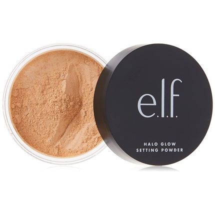 E.L.F Halo Glow Setting Powder Silky Weightless Blurring Powder For Soft Focus Effect Medium 6.8G