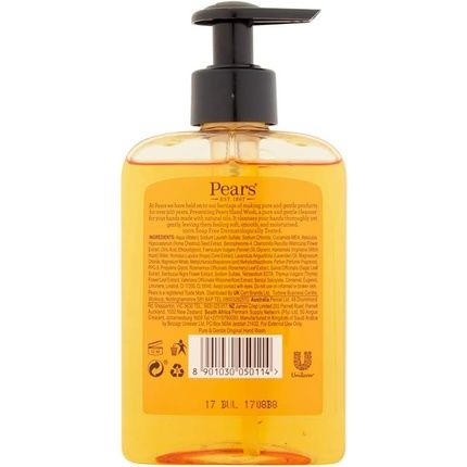 Pears Pure And Gentle Hand Wash 250Ml Amber
