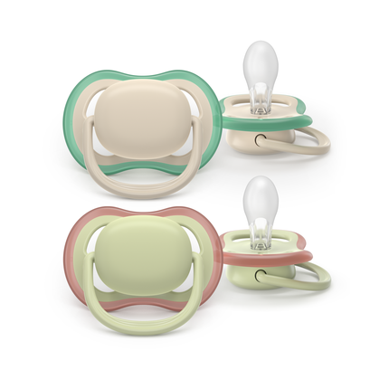 Philips Avent Ultra Air Soother For Ages 618 Months In Light Beigelight Green