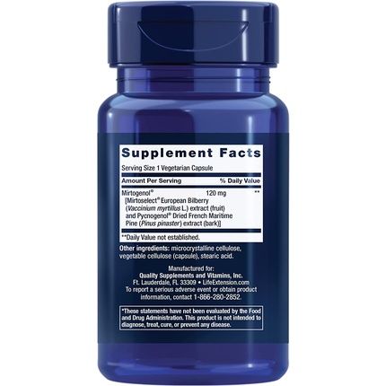 Life Extension Eye Pressure Support With Mirtogenol 30 Vcaps