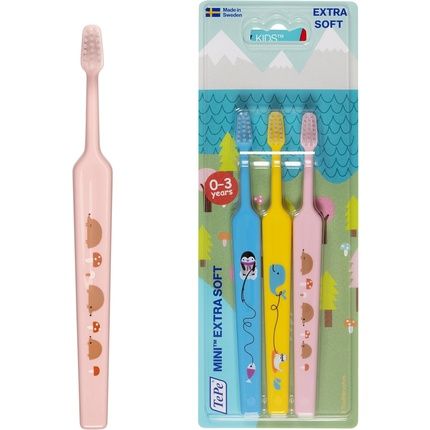Tepe Mini Toothbrush Extra Soft Kids Toothbrush 3Pcs