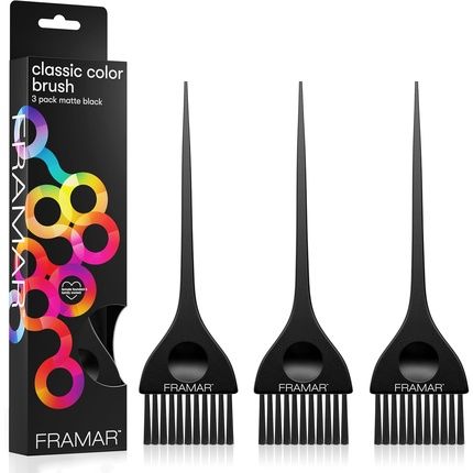 Framar Black Hair Dye Brush Set - Black Colour Brushes For Bleach And Tint