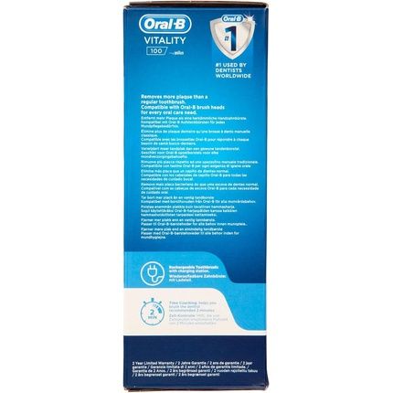 Oral B Vitality Cross Action Electric Toothbrush Black White 1 Count