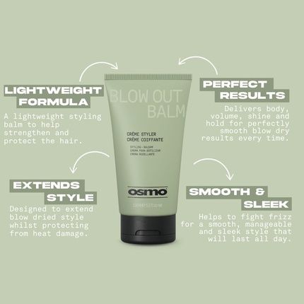 Osmo Blow Out Balm Blow Dry Balm 90% Natural Ingredients For Body And Volume