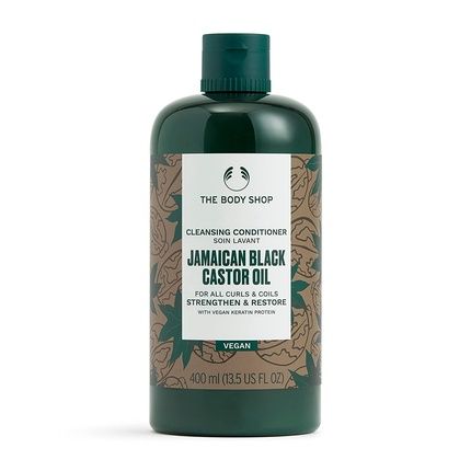 The Body Shop Jamaican Black Castor Oil Shampoo For Curly Hair 13.5 Fl Oz 400Ml