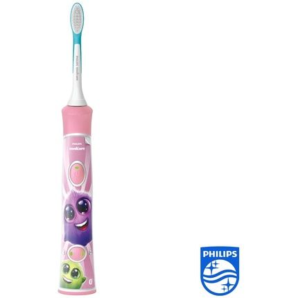 Philips Sonicare For Kids Electric Toothbrush Hx6352/42 With Sonic Technology For Gentle Cleaning - Pink