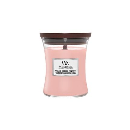 Woodwick Scented Candle Vase Medium Pressed Blooms & Patchouli 275 G