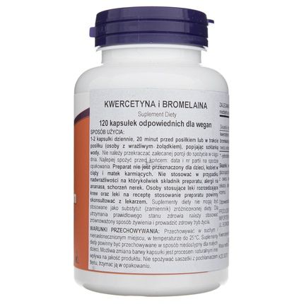 Now Foods Quercetin With Bromelain 120 Capsules