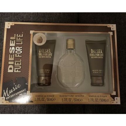 Diesel Fuel For Life Eau De Toilette Spray & Shower Gel Set 1.7Oz - New Box - Image 4