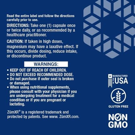 Life Extension Extend-Release Magnesium For Heart Cardiovascular And Bone Health Mood Support Supplement 60 Vegetarian Capsules - Image 3