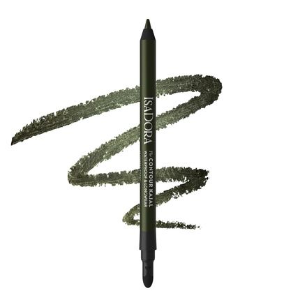 Isadora Perfect Contour Kajal Black Eyeliner Pencil For Smokey Eyes Forest Green