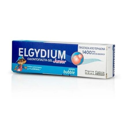 Elgydium Elgydium Junior Bubble Toothpaste 50Ml 1400 Ppm With Bubble Gum Flavor For Children 7+ Years