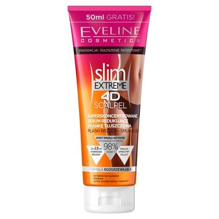 Eveline Slim Extreme 4D Scalpel Super Concentrated Serum Reducing Fat Tissue Heating Formula 250Ml