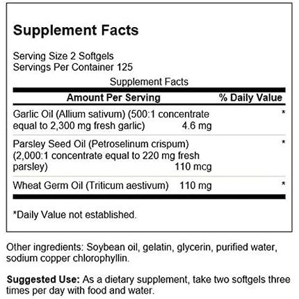 Swanson Garlic & Parsley - Promotes Heart Support And Immune Support - Garlic - Image 3