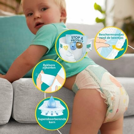 Pampers Nappies Size 5 Baby-Dry Junior Monthly Box Up To 12 Hours All-Round Leak Protection