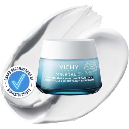 Vichy Mineral 89 100H Moisture Boosting Rich Cream With Hyaluronic Acid For Dry Skin