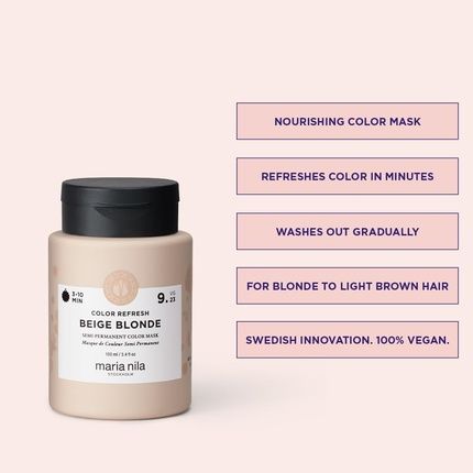 Maria Nila Colour Refresh Blonde Beige 100Ml Soft Beige Hair Pigments - Image 3