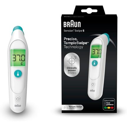 Braun Sensian Swipe 5 Temple Thermometer With Templeswipe Technology