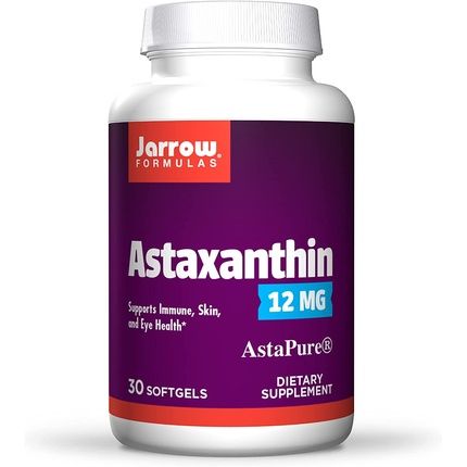 Jarrow Formulas Astaxanthin 12Mg Natural Antioxidant Carotenoid 30 Count