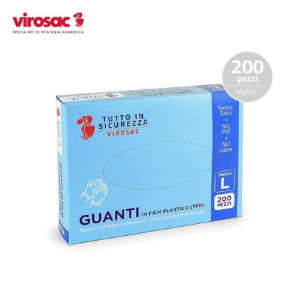 Virosac Disposable Gloves In Box Of 200 Tpe - Size L