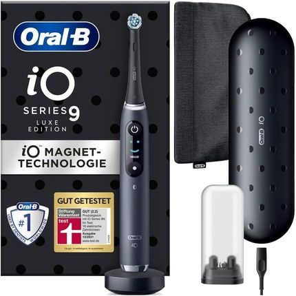 Oral-B Io Series 9 Luxe Edition Electric Toothbrush 7 Cleaning Modes Color Display Charging Travel Case & Beauty Bag Black Onyx