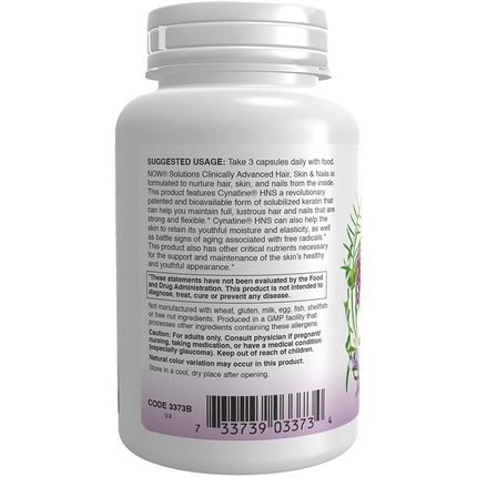 Now Foods Clinically Advanced Hair Skin And Nail Capsules 90 Count - Image 3