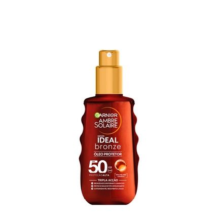 Garnier Ambre Solaire Ideal Bronze Protective Oil Spf50 150Ml