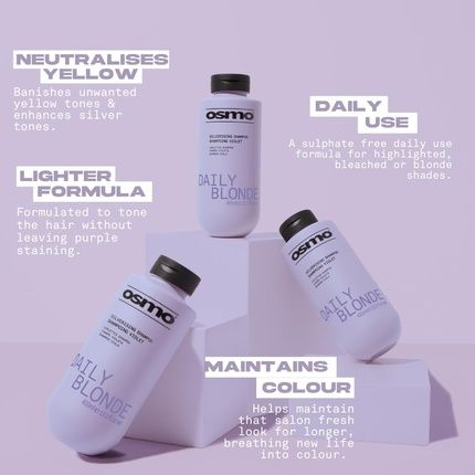 Osmo Daily Blonde Silverising Shampoo Purple Shampoo No Yellow Or Brass