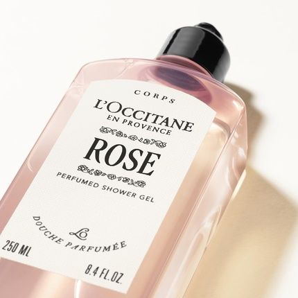L'Occitane Rose Shower Gel 250Ml Floral Body Wash With Romantic Rose Scent