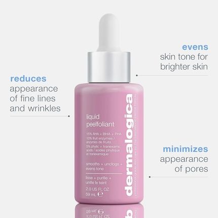 Dermalogica Liquid Peelfoliant With Glycolic Acid Face Exfoliator Peel 2 Fl Oz