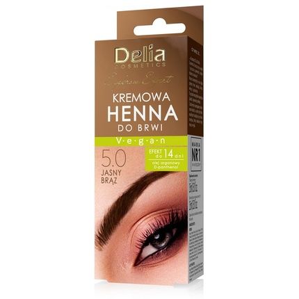 Delia Cream Henna For Eyebrows 5.0 Light Brown 15Ml