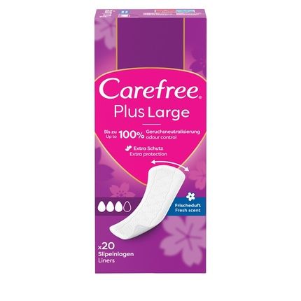 Carefree Plus Large Hygiene Liners Fresh Scent - 20 Pieces