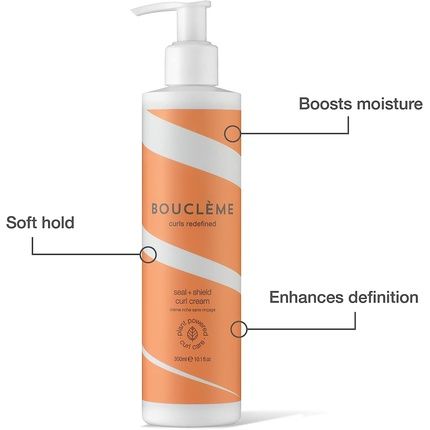 Boucleme Seal + Shield Curl Cream Lightweight Curl Cream To Protect Against Humidity 300Ml