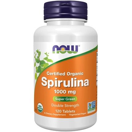 Now Foods Organic Spirulina 1000Mg 120 Tablets