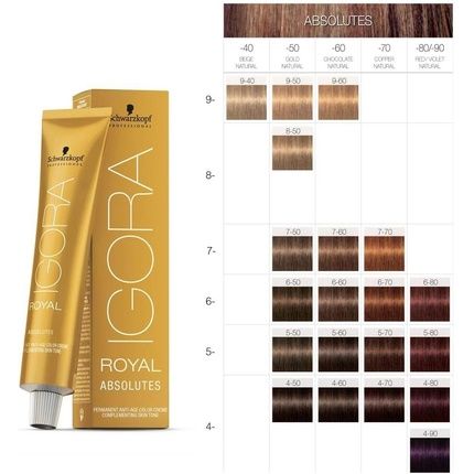 Schwarzkopf Igora Royal Absolutes Age Blend 6-460 Dark Blonde Beige Chocolate 60Ml - Image 3
