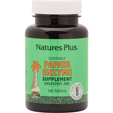 Naturesplus Papaya Enzyme All Natural Digestive Aid Supplement 180 Chewable Tablets 6Mg