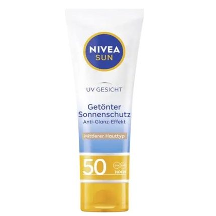 Nivea Sun Face Sunscreen Spf 50+ Moisturizing Tinted Sunscreen For Even Complexion 50Ml