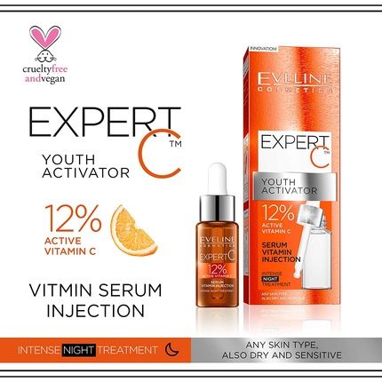Eveline Cosmetics Expert C Youth Activator 12% Anti Ageing Active Vitamin C Serum 18Ml